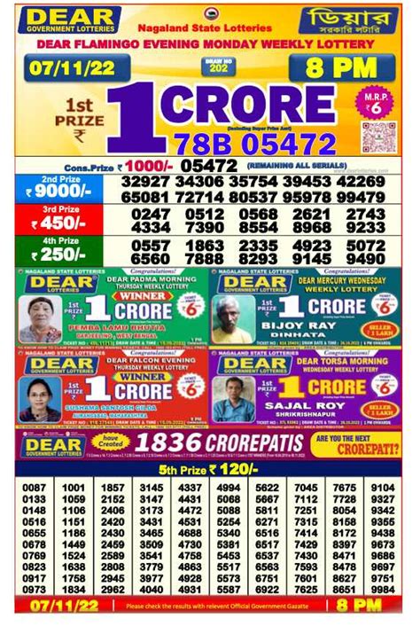 dear lottery result 25.11 23